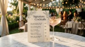wedding bar menu templates 2027