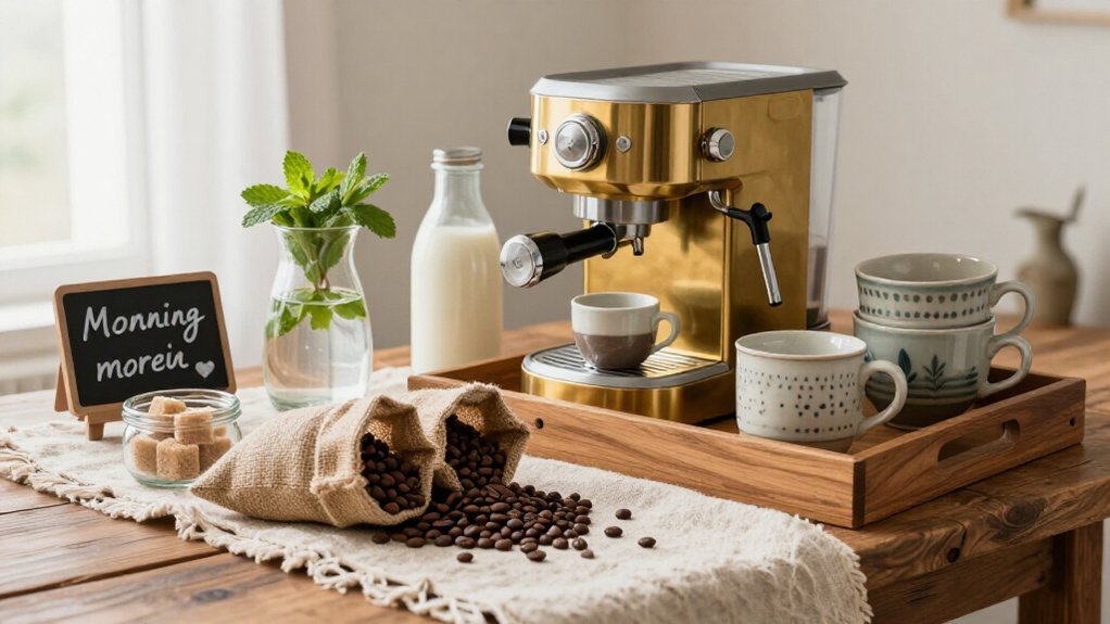 wedding coffee bar theme vibes
