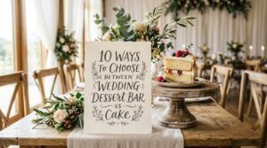 wedding dessert bar vs cake choices
