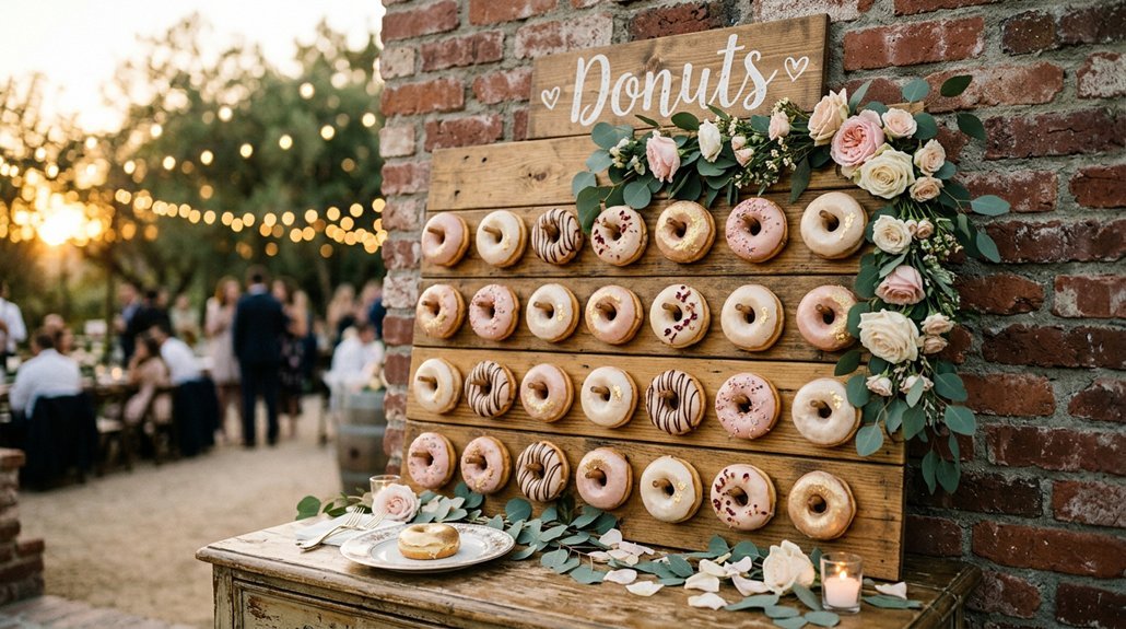 wedding donut wall concept description